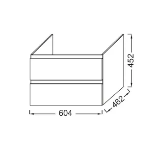 Тумба под раковину Jacob Delafon Madeleine EB2052-JSH 60 см шалфей матовый