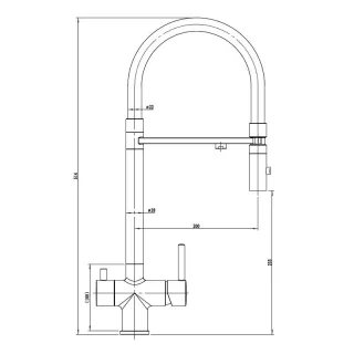 Смеситель для кухни DQ DA1462504Satin сатин