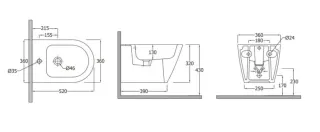 Подвесное биде Kludi Resa R 23BIW0143 белый