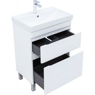 Тумба под раковину Aquanet Слим 346042 60 см белый сатин