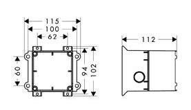 Скрытая часть для модуля подсветки и динамика Hansgrohe tarck ShowerCollection 40876180