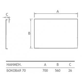 Боковая панель Koller Pool 70 PS70 универсальная