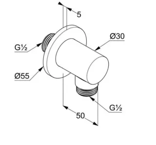 Шланговое подключение Kludi A-QA 65547N1-00 брашированная бронза