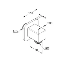 Шланговое подключение Kludi A-QA 65548N2-00 сталь оружейная брашированная
