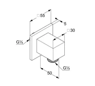 Шланговое подключение Kludi A-QA 6554905-00 хром