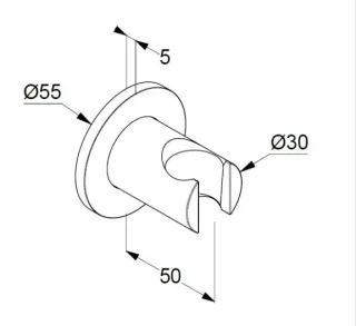 Держатель душевой лейки Kludi A-QA 65557N1-00 брашированная бронза