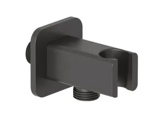 Шланговое подключение Kludi A-QA 6556839-00 с держателем лейки чёрный матовый