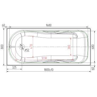 Чугунная ванна Универсал Сибирячка 180x80 см