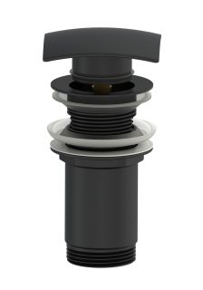 Донный клапан для раковины Wonzon & Woghand WW-88SS08-MB с переливом чёрный матовый