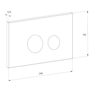 Клавиша смыва DQ Bayern DB1529016.2  (арт.инсталл DI8050127), белый