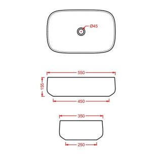 Раковина ArtCeram Cognac COL008 01 34 белая 55 см