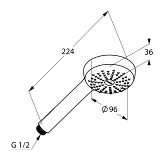 Душевая лейка Kludi Logo 6810005R-00 хром