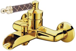 Смеситель для  ванны Boheme Vogue  Murano, шоколад_Комплект золото