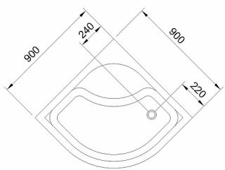 Душевой поддон Royal Bath 90x90см белый RB90СK