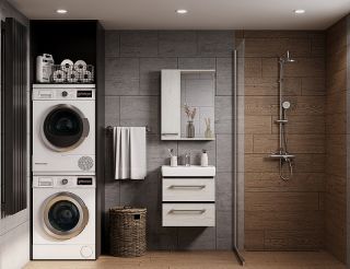 Тумба под раковину Акватон Ронда 55см дуб сомерсет/венге 1A207601RSC20