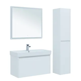 Зеркало с подсветкой Aquanet Nova Lite 242264 90 см белый