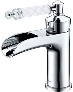 Смеситель для раковины Boheme Vogue хром Murano, белое_Комплект хром