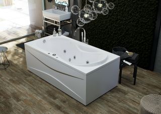 Акриловая ванна Aquatek Мартиника MAR180-0000068 180х90 см с фронтальным экраном сборно-разборный сварной каркас