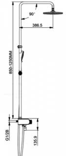 Душевая стойка Gappo G2495 хром