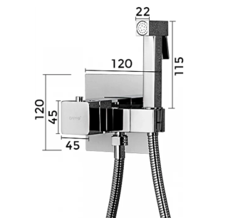 Гигиенический душ с термостатом Gappo G7207-40 хром