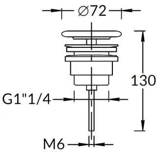 Донный клапан для раковины Kerama Marazzi DRR.2\WHT белый