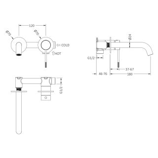 Встраиваемый смеситель для раковины Timo Saona 2372/13SM никель матовый