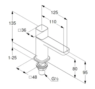 Смеситель для раковины Kludi Renon 42118N575 брашированный никель