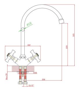 Смеситель для кухни Agger Retro-X A1700000