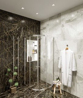 Душевой уголок Agger A01-090TCR/G без поддона 90х90, стекло прозрачное