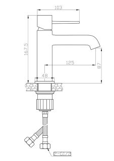 Смеситель для раковины Orange Karl M05-021w белый