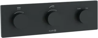 Электронный смеситель-термостат для душа Kludi Tronic 3830039-00 чёрный матовый