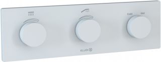 Электронный смеситель-термостат для душа Kludi Tronic 3830053-00 белый матовый