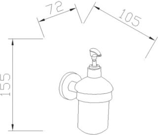 Дозатор для жидкого мыла Sapho Samba хром SB119