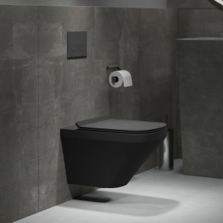 Подвесной унитаз Grossman GR-4440BMS безободковый чёрный матовый