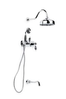 Душевая система Boheme, встроенный Tradizionale Nero c черным SW хром