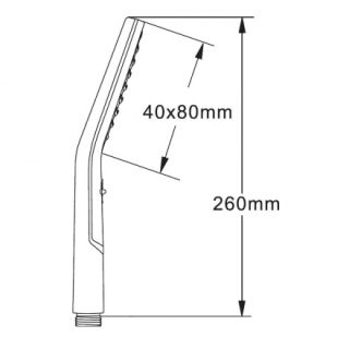 Лейка для душа Orange S10HS, 2 режима, 40х80