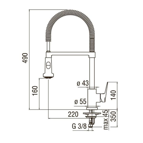 Смеситель Nobili Blues BS101300/3CR для кухни