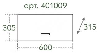 Шкаф горизонтальный СанТа Стандарт 401009 60см белый