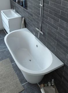 Ванна из литьевого мрамора Эстет Lira silk ФР-00014538 170x80см белый матовый