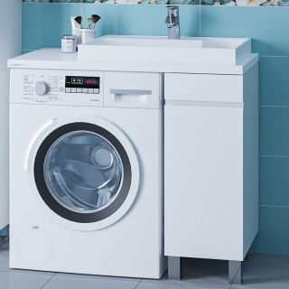 Раковина над стиральной машиной СанТа Юпитер 900129 90см правая белый