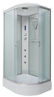 Душевая кабина Niagara NG-33084-14LF с гидромассажем 100x80см серебро/матовое