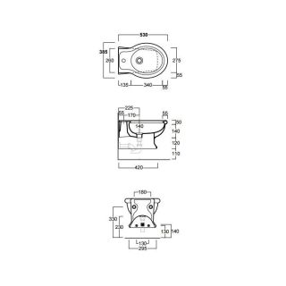 Биде напольное Simas Lante LA19nero*1 черное