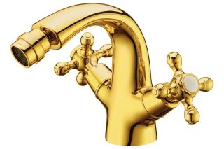 Смеситель для биде Boheme TRADIZIONALE ORO двуручковый золото