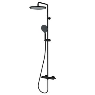 Душевая стойка Bossini Apice L10505.073 с термостатом чёрный матовый