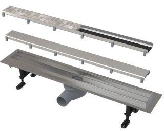 Душевой лоток AlcaPlast Fit&Go с двухсторонней решеткой Double 75см хром APZ13-DOUBLE9-750