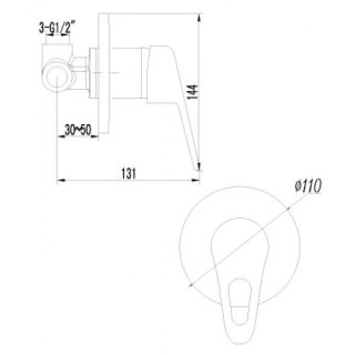 Смеситель для душа Lemark Luna (LM4123C)