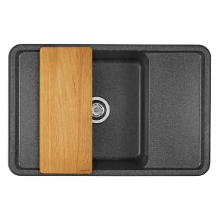 Мойка кухонная Акватон Беллис 78см графит 1A725032BS210