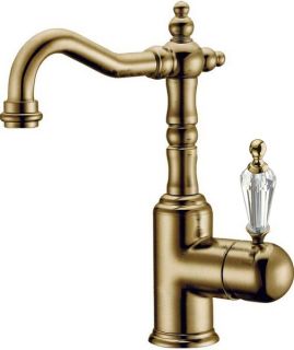 Смеситель для раковины Boheme высокий  MEDICI Ripresa с прозрачным SW_Комплект бронза
