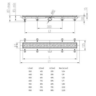 Душевой лоток Veconi Medium N 750 V750MN с решеткой Хром глянцевый