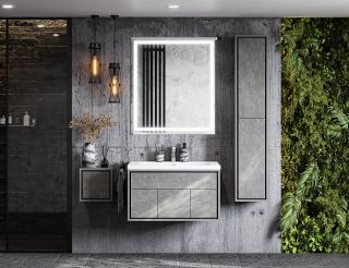 Тумба под раковину Акватон Уэльс 80см тёмный шоколад 1A267901WA6A0